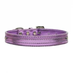 Mirage Pet Products 10-02 SmPRM .38 in. - 10mm Metallic Two Tier Collar Purple Small