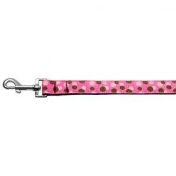 Mirage Pet Products 125-012 1006BPK Confetti Dots Nylon Collar Bright Pink 1 wide 6ft Lsh
