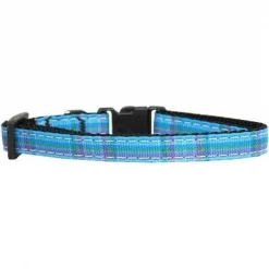 Unconditional Love Plaid Nylon Collar Blue XS