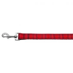 Mirage Pet Products 125-013 1006RD Plaid Nylon Collar Red 1 wide 6ft Lsh