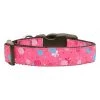 Unconditional Love Lollipops Nylon Ribbon Collar Bright Pink Medium