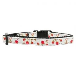 Unconditional Love Roses Nylon Ribbon Collar Red Cat Safety