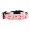 Unconditional Love Roses Nylon Ribbon Collar Light Pink Medium