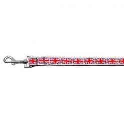 Mirage Pet Products 125-022 1006 Tiled Union Jack- UK Flag Nylon Ribbon Leash 1 inch wide 6ft Long