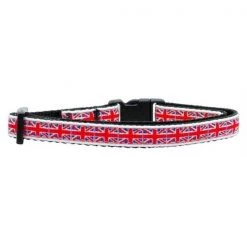 Mirage Pet Products 125-022 CT Tiled Union Jack- UK Flag Nylon Ribbon Collar Cat Safety