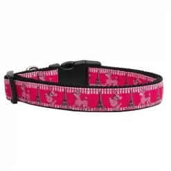 Mirage Pet Products 125-032 LG Poodles in Paris Nylon Ribbon Collars Large