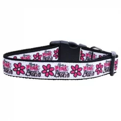 Mirage Pet Products 125-049 LG Dangerous in Camo Nylon Ribbon Dog Collars Large