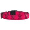 Mirage Pet Products 125-064 LG Girls Rock Nylon Ribbon Dog Collars Large
