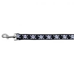 Mirage Pet Products 125-073 1006 Skulls Nylon Ribbon Dog Collars 1 wide 6ft Leash