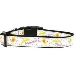 Unconditional Love Princess Nylon Ribbon Dog Collar Medium