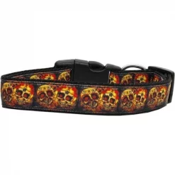 Unconditional Love Skull Crossed Lovers Nylon Dog Collars Medium