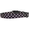 Unconditional Love Pink and Black Dotty Hearts Nylon Dog Collars Medium