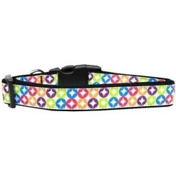 Mirage Pet Products 125-199 MD Bright Diamonds Nylon Dog Collar Medium