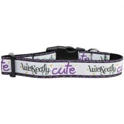 Mirage Pet Products125-214 MD Wickedly Cute Nylon Dog Collar; Medium