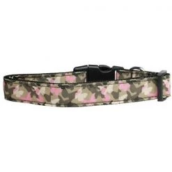 Unconditional Love Camo Butterflies Nylon Dog Collar; Large