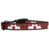 Unconditional Love Red Plaid Scottie Pups Nylon Dog Collar; Medium