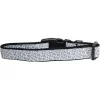 Unconditional Love Silver Leopard Nylon Dog Collar; Medium