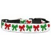 Unconditional Love Christmas Bows Nylon Ribbon Collar Medium