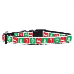 Mirage Pet Products 25-23 CT Timeless Christmas Nylon Ribbon Collar Cat Safety