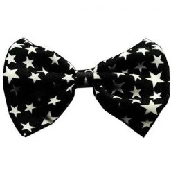 Mirage Pet Products 48-02 Dog Bow Tie Black and White Stars