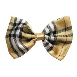 Mirage Pet Products 48-05 Dog Bow Tie Plaid Cream