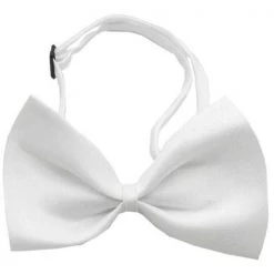 Unconditional Love Plain White Bow Tie