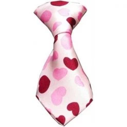 Unconditional Love Dog Neck Tie Hearts