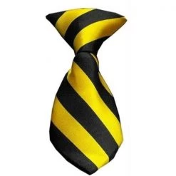 Unconditional Love Dog Neck Tie Striped Yellow