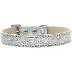Mirage Pet Products509-5 SV-20 Tulsa Plain Ice Cream Dog Collar; Silver - Size 20