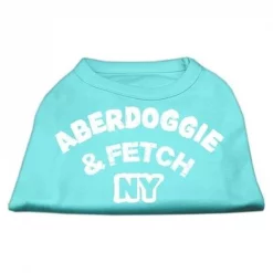 Mirage Pet Products 51-01 MDAQ Aberdoggie NY Screenprint Shirts Aqua Med - 12