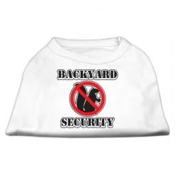 Mirage Pet Products 51-03 SMWT Backyard Security Screen Print Shirts White S - 10