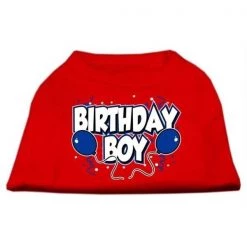 Mirage Pet Products 51-05 XLRD Birthday Boy Screen Print Shirts Red XL - 16