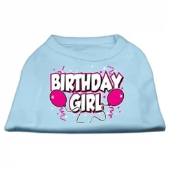 Mirage Pet Products 51-06 XLBBL Birthday Girl Screen Print Shirts Baby Blue XL - 16