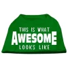 Mirage Pet Products 51-127 XXXLEG This is What Awesome Looks Like Dog Shirt Emerald Green XXXL - 20