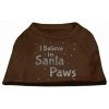 Mirage Pet Products 51-130 XSBR Screenprint Santa Paws Pet Shirt Brown XS - 8