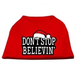 Mirage Pet Products 51-25-03 XXLRD Dont Stop Believin Screenprint Shirts Red XXL - 18