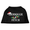 Mirage Pet Products 51-25-19 LGBK Aberdoggie Christmas Screen Print Shirt Black L - 14