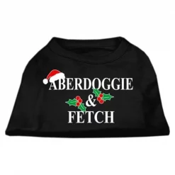 Mirage Pet Products 51-25-19 LGBK Aberdoggie Christmas Screen Print Shirt Black L - 14