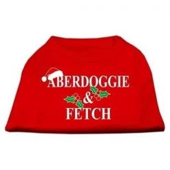 Mirage Pet Products 51-25-19 XXXLRD Aberdoggie Christmas Screen Print Shirt Red XXXL- 20