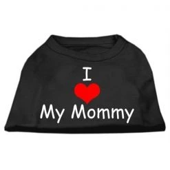 Mirage Pet Products 51-35 XXXLBK I Love My Mommy Screen Print Shirts Black XXXL - 20