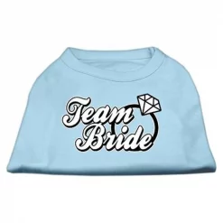 Mirage Pet Products 51-77 MDBBL Team Bride Screen Print Shirt Baby Blue Med - 12
