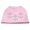 Mirage Pet Products 52-04 XXLLPK Rhinestone Anchors Shirts Light Pink XXL - 18