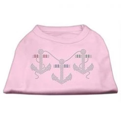 Mirage Pet Products 52-04 XXLLPK Rhinestone Anchors Shirts Light Pink XXL - 18