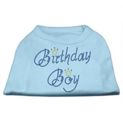 Mirage Pet Products 52-10 SMBBL Birthday Boy Rhinestone Shirts Baby Blue S - 10