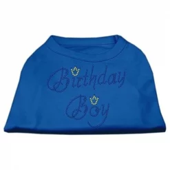 Mirage Pet Products 52-10 XXXLBL Birthday Boy Rhinestone Shirts Blue XXXL - 20