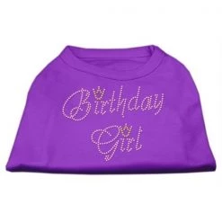 Mirage Pet Products 52-11 XXXLPR Birthday Girl Rhinestone Shirt Purple XXXL- 20