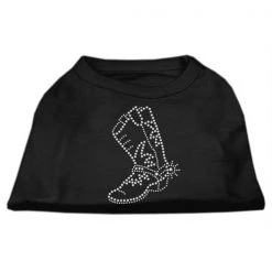 Mirage Pet Products 52-14 MDBK Rhinestone Boot Shirts Black M - 12
