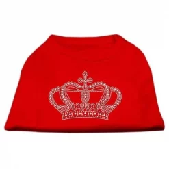 Mirage Pet Products 52-23 XXLRD Rhinestone Crown Shirts Red XXL - 18