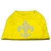 Mirage Pet Products 52-30 XSYW Silver Fleur de Lis Rhinestone Shirts Yellow XS - 8