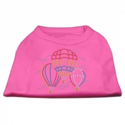 Unconditional Love Hot Air Balloon Rhinestone Shirts Bright Pink XXL - 18